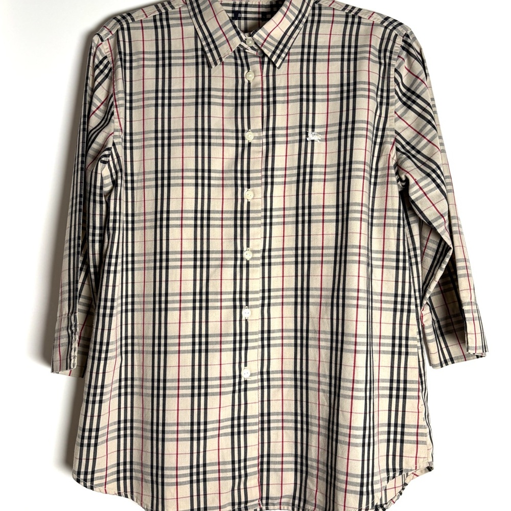 Vintage Burberry Nova Check Plaid Shirt